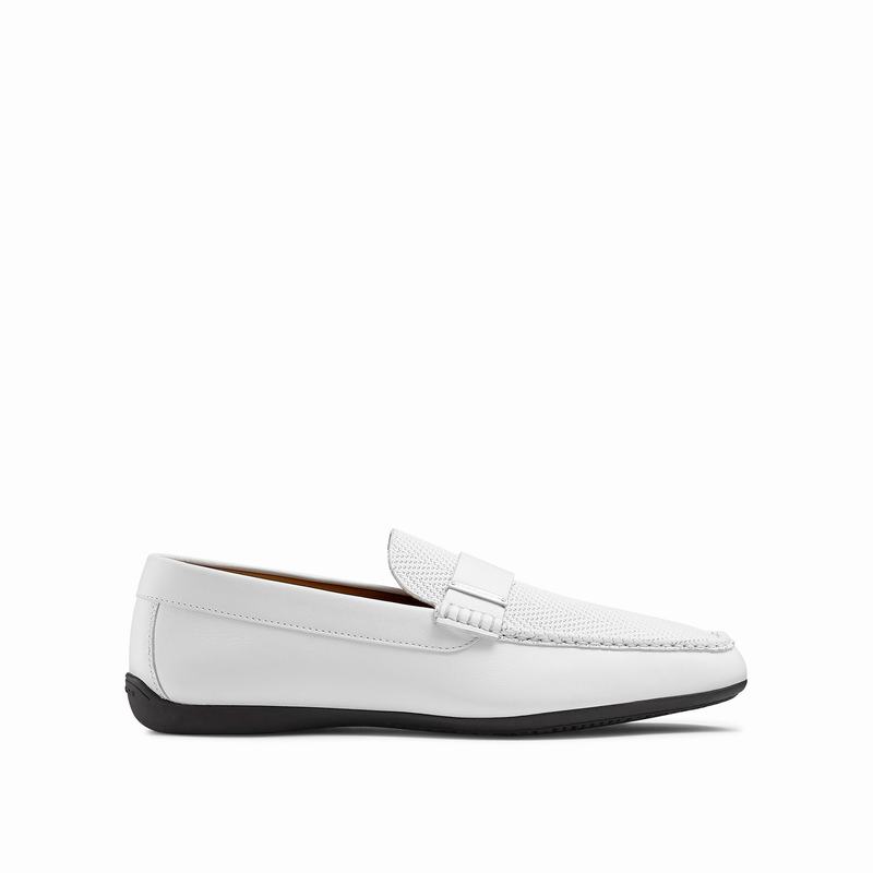 Russell & Bromley Yoga Classic Loafers Mens White [BKY5936UY]